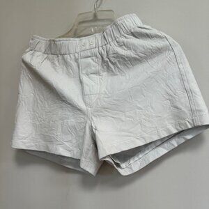 ZADIG & VOLTAIRE Pax crinkled white leather shorts NWT 34